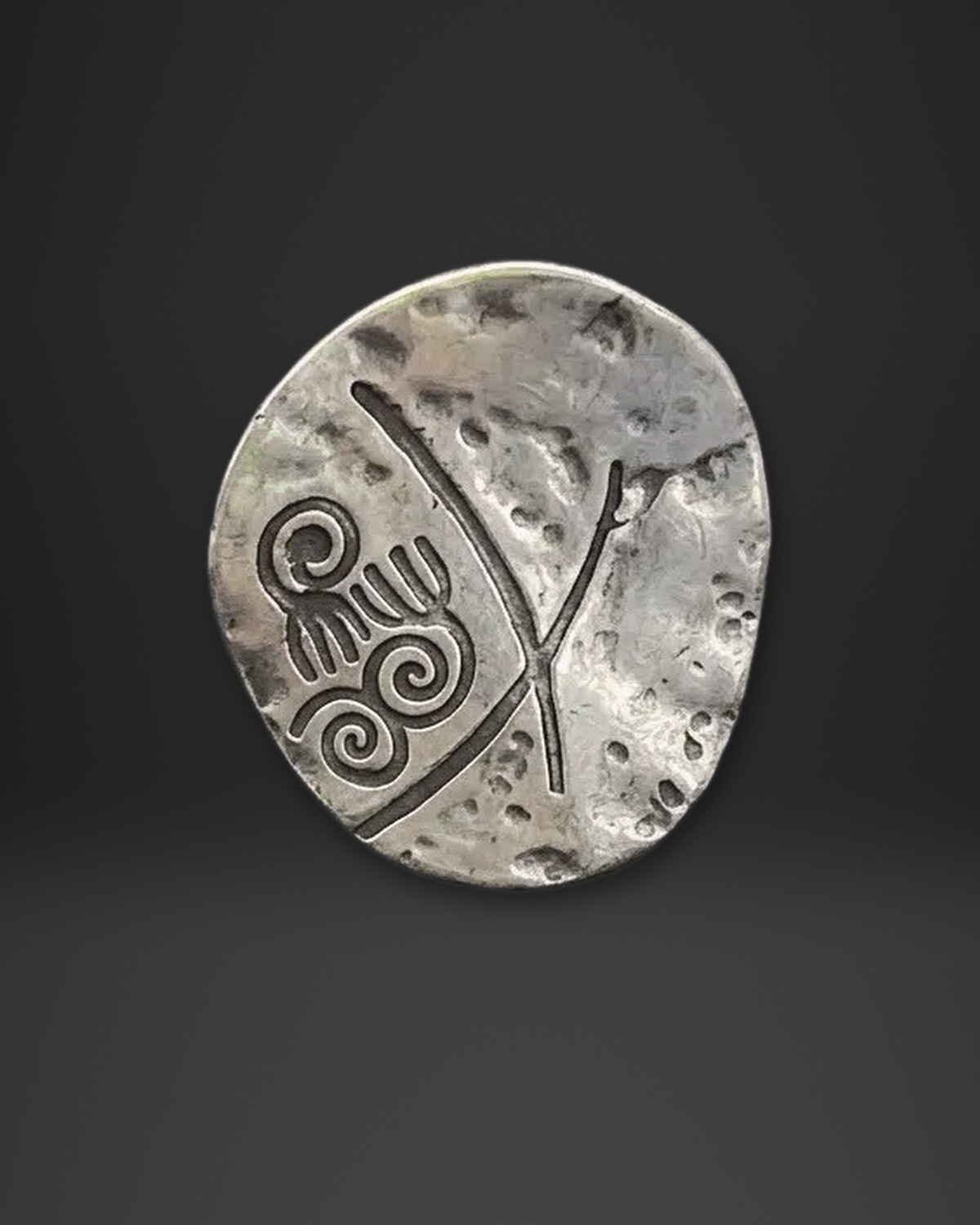 Petroglyph Spiral Disc Ring