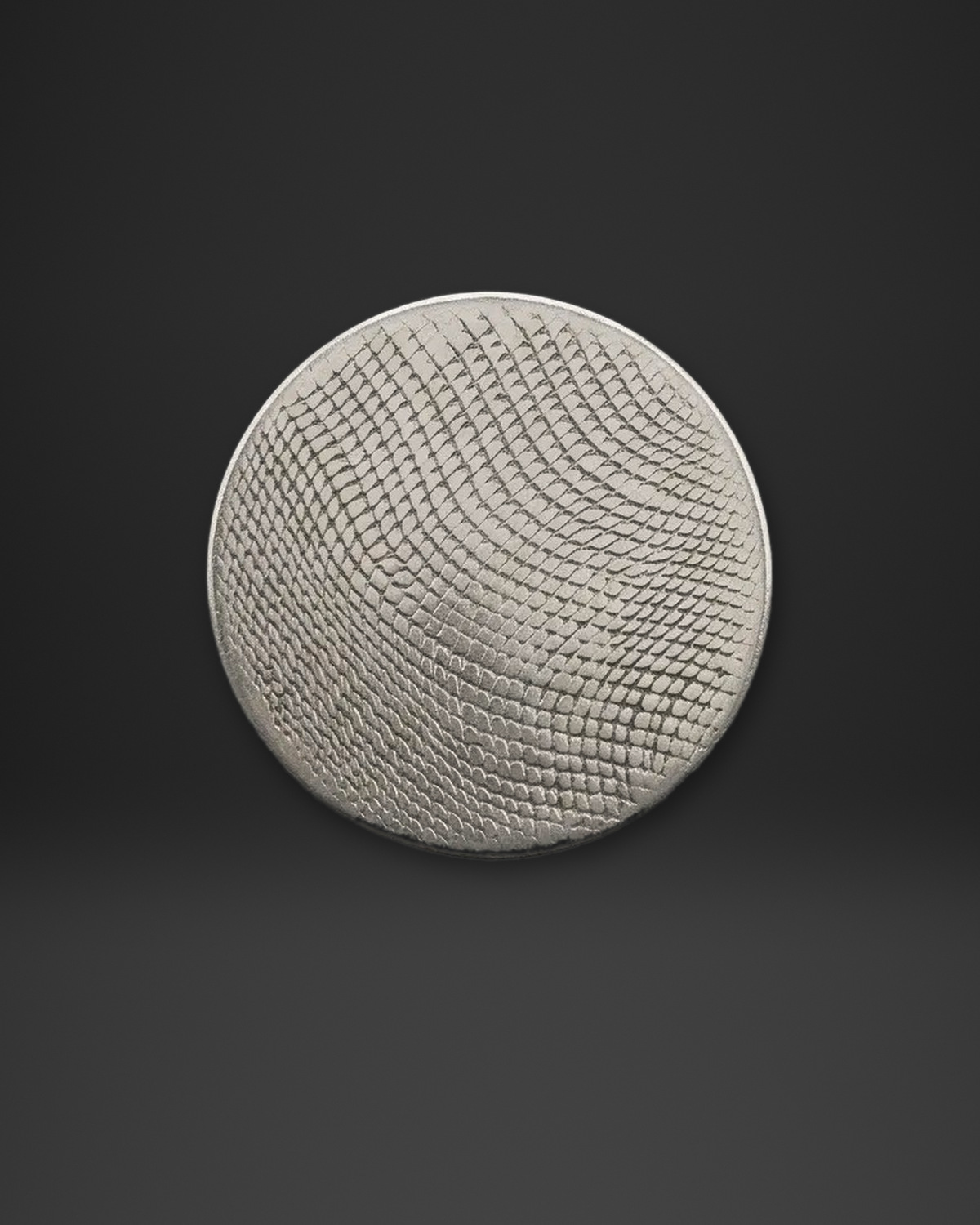 Fine Net Texture Disc Ring